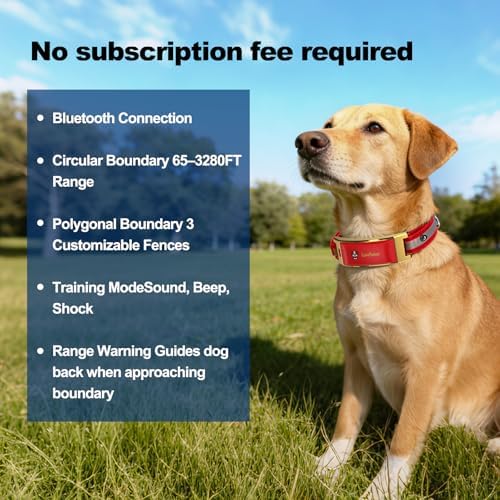 Wireless Electric GPS Dog Collar Fence for Dog with Free App