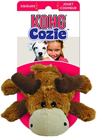 KONG - Cozie Marvin Moose - Indoor Cuddle Squeaky Plush Dog Toy - for Medium Dogs…