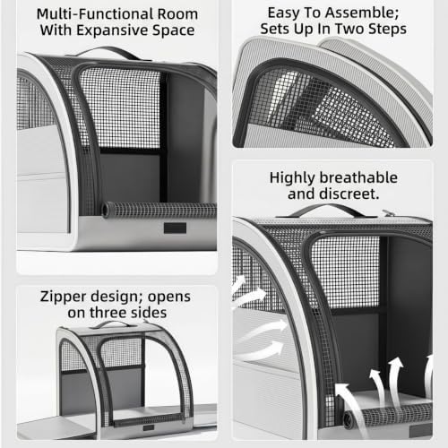 Collapsible Dog Crate Compatible with Smart Fortwo A451 2012-2014
