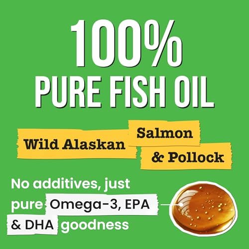 Omega 3 Fish Oil for Dogs - Made with Wild Alaskan Salmon Oil