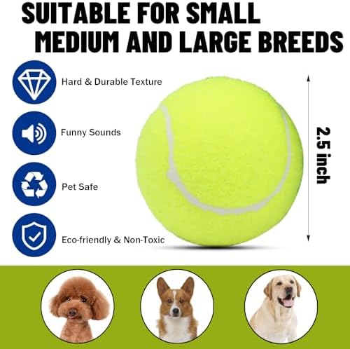 Magicorange Dog Tennis Balls, 40 Pack 2.5 inch Squeaky Tennis Balls