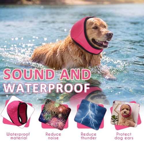 Aliceset 1pcs Dog Ear Muffs, Quiet Ears for Dogs,Pink,L
