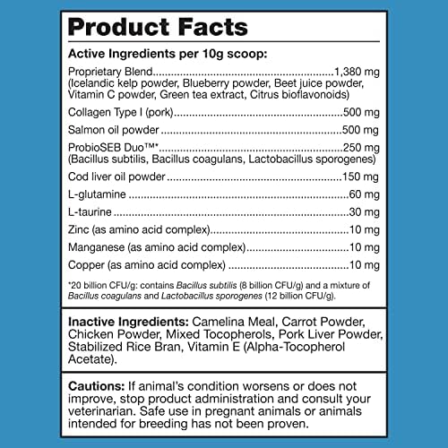 K9Power Show Stopper – Awarded #1 Dog Skin & Coat Product – Supports Allergy Relief, Itchy Skin, Shedding, Dull Coat – Salmon Oil, Collagen, Kelp, Zinc, Probiotics, Beet Juice, Vitamin C