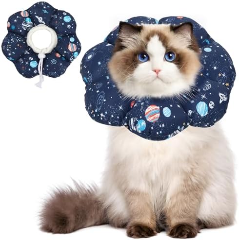 ComSaf Soft Cat Cone Collar Size L, Recovery Collar for Cats and Small Dogs
