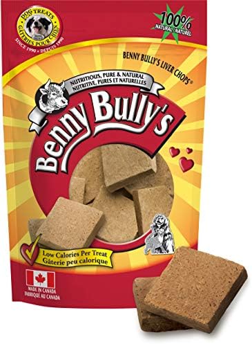 BENNY BULLYS Chops Beef Liver Dog Treats, Freeze-Dried, Low Fat, High Energy & Nutrient Rich Food for Your Furry Friend, All Natural Ingredients, 40g - Entry