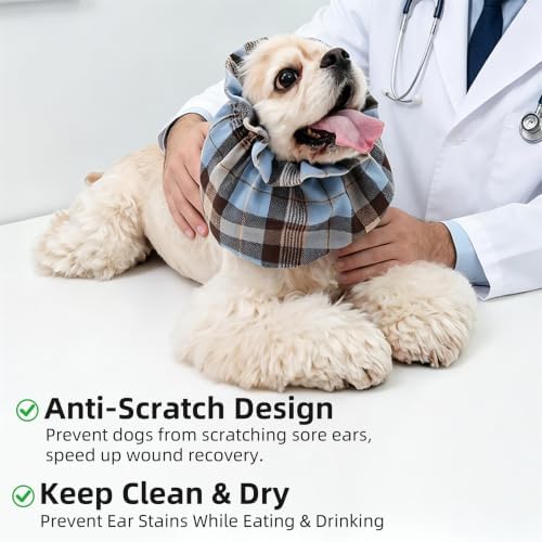 Dog Snood for Long-Eared Dogs, Feeding Ear Cover, Soft Stretch Wrap，Pink