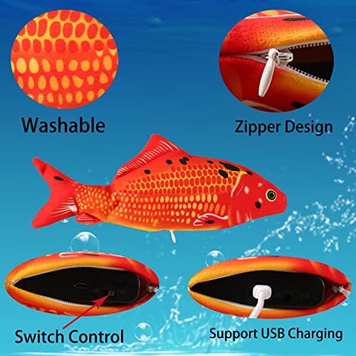 Flopping Fish Electric Dog Toy,Realistic Interac tive for Small Medium Dogs