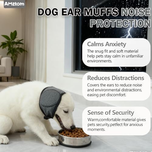 Dog Ear Covers for Grooming,Dog Ear Muffs for Bathing & Blow Drying