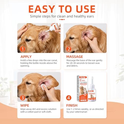 Dog & Cat Ear Cleaner Drops, Plant-Based Ear Wash, 2 fl oz