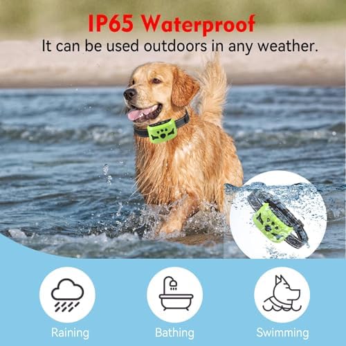 Humane Dog Bark Collar with Beep & Vibration for Small Medium Large Dogs | BXQ Smart Anti-Bark Collar with Recognition Chip & Auto Safety Shut-off, IP65 Waterproof Fast Charging Dog Training Collars
