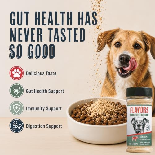 Flavors Probiotics + Dog Food Topper, Assorted Recipes, 3.1 oz, 4 Pack