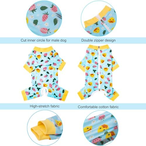 Dog Recovery Suit for Small Medium Large Dogs, Pet Onesie After Surgery Comfort Dog Bodysuit Anti Licking (Blue,2XL)