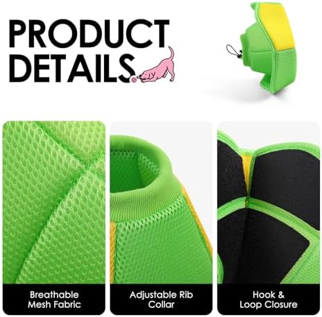 AOFITEE Large Dog Cone Adjustable Dog Cone to Stop Licking, YellowGreen XL