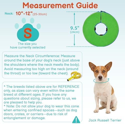 Dog Cone, No-Inflation Sponge Donut Collar for Dogs After Surgery