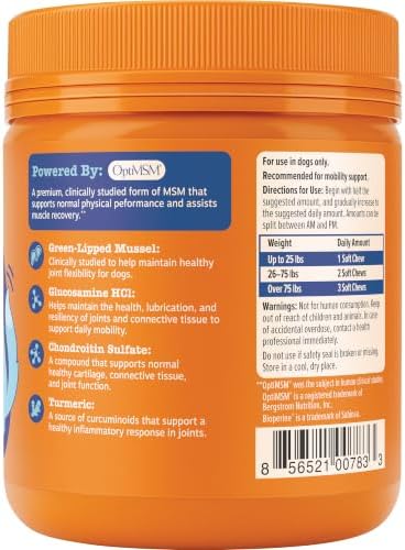 Zesty Paws Glucosamine for Dogs - Senior Dog Joint Supplement, Chicken 90ct