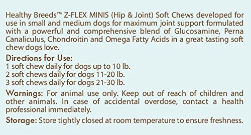 Healthy Breeds Japanese Chin Z-Flex Minis Hip and Joint Support Soft Chews 60 Count