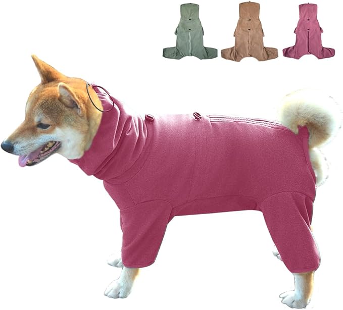 Dog Pajamas for Large Dogs,Extra Large Stretch, Suitable for Adult, Medium-Sized Dogs, Large Pet Jumpsuit Four-Legged Dog Clothes, Pet Clothing. (Red Color, 3XL)