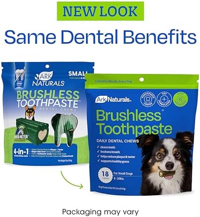 Ark Naturals Brushless Toothpaste Dog Dental Chews - Large Breeds (10 ct)