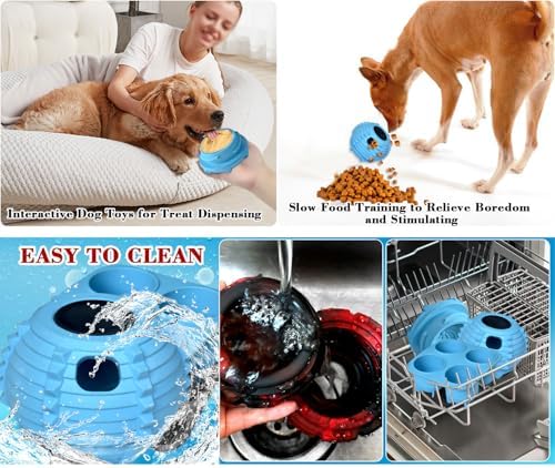 XHX Dog Toy to Keep Your Pup Distracted - Safe for Dogs - Low-Mess Design - Dog Toys for Small Dogs 10-25 lbs(Blue, S)