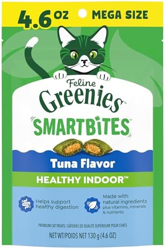 Greenies Feline Smartbites Healthy Indoor Cat Treats, Tuna, 4.6 oz