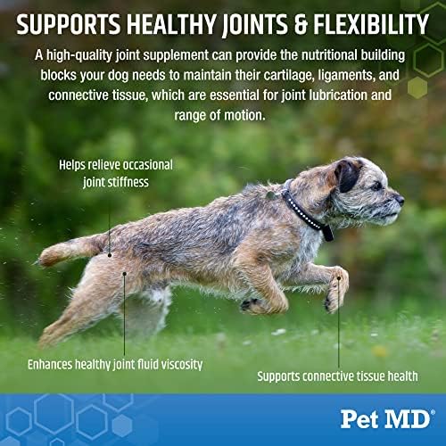 Pet MD Glucosamine Chondroitin for Dogs - with MSM and Turmeric - 120ct