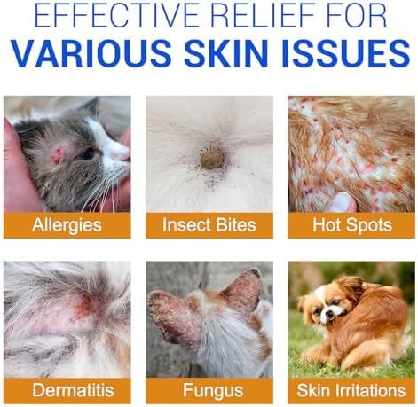 Hydrocortisone Spray for Dogs and Cats, Hot Spot Treatment & Itch Relief Spray for Dogs, Dog Hydrocortisone Sprays Soothes Irritated Dry Itchy Skin, Allergies & Dermatitis - Gentle and Safe, 120ml