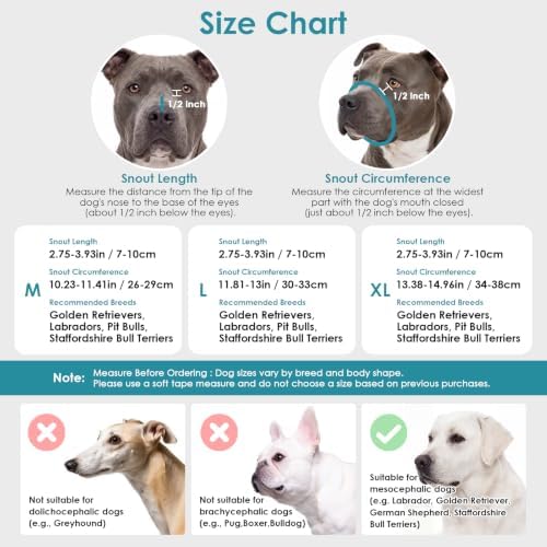 ROZKITCH Dog Muzzle for Large Dogs, Soft Mouth Guard to Stop Barking Biting Eating Outdoor, Adjustable PU Leather Basket Muzzle for Mesocephaly Breeds for Secure German Shepherd Pit Bull M