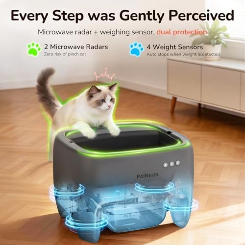 Self-Cleaning Litter Box 18-Day Capacity for Multi-Cat Homes