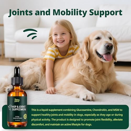 Joint Drops for Dogs, Liquid Glucosamine Supplement, 60 mL