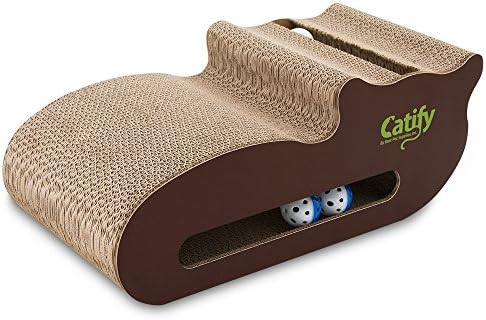 Best Pet Supplies Catify Corrugated Cardboard Cat Scratcher - Cat Shape