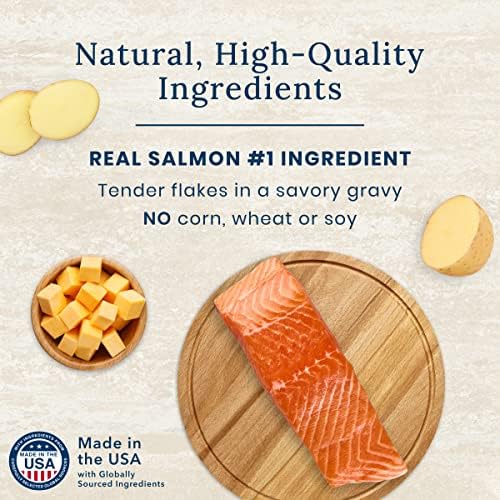 Blue Buffalo Basics Salmon Wet Dog Food Topper, 2.5 oz, 12 ct