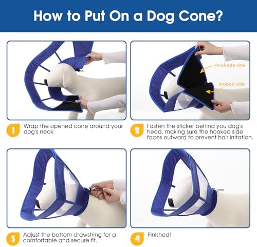 Dog Cone Collar Soft Cone for Dogs to Stop Licking Dog E-Collar Alternative