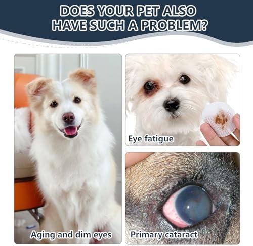 Eye Drops for Dogs & Cats, Pet Eye Wash to Soothe Allergy & Irritation, Dog Eye Drops to Relieve Dry Eyes Pink Eyes, Pet Tear Stain Cleaner, Safe & Gentle Formula, Suitable for All Animals, 2 x 10ml