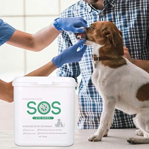Grooming Wipes Pet Wipes for Dogs & Cats, 100pcs Polyester Pet Eye Wet Wipes Cat Dog Tear Stain Remover Gentle Cleaning Towels