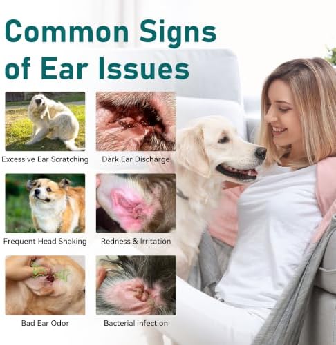 Dog Ear Infection Relief for Dogs, Yeast & Malassezia Support Ear Drops for Dogs, Helps Support Relief from Ear Itchiness, Odor & Redness, Ear Care Solution for Yeast Balance & Ear Health, 1 fl oz