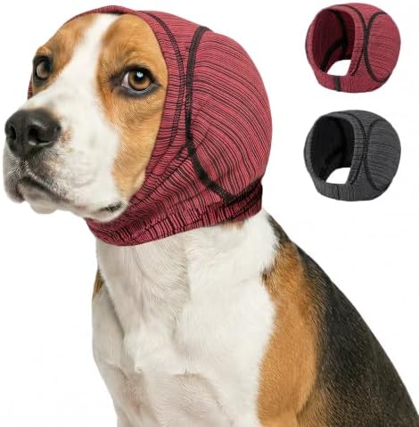 Dog Ear Muffs, No Shake Dog Ear Wrap Quiet Ear Protector Dog Calming Hoodie