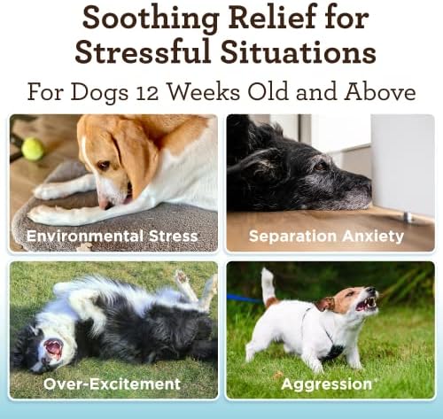 VetPro Advanced Calming Aid, Dog Anxiety Treats, Enhanced with Organic Hemp Seed Oil, Veterinarian Formulated Dog Calming Treats