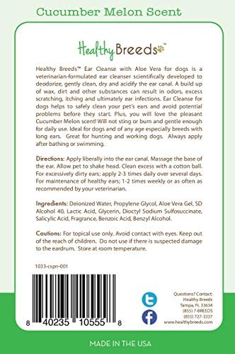 Healthy Breeds Cocker Spaniel Ear Cleanse with Aloe Vera Cucumber Melon 8 oz (Pack of 2)