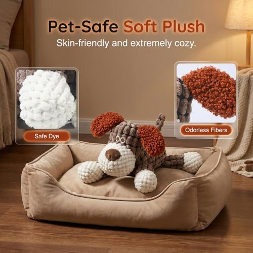 Indestructible Dog Toys for Aggressive Chewers, Squeaky Plush Chew Toy
