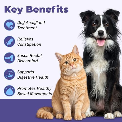 Anal Gland Support for Dogs - Dog Constipation Relief - Anal Gland Chew Alternative - Anal Gland Relief for Dogs, Scooting Relief & Healthy Intestinal Function - 3-Pack