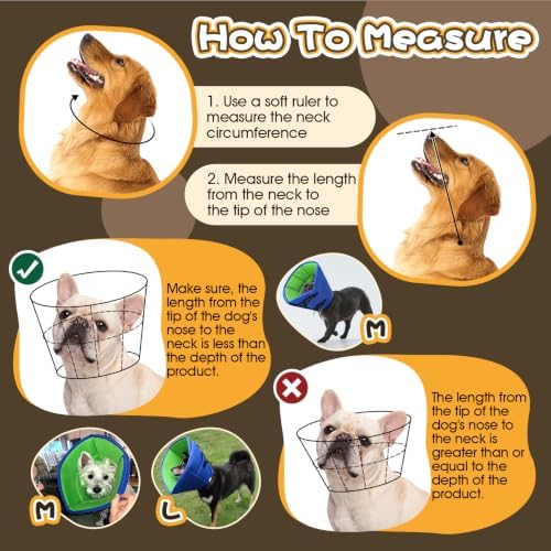 Allroaring Dog Cone Collar After Surgery, Adjustable Soft Recovery Cone