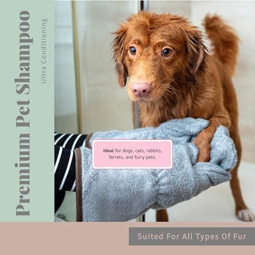 Begley's No Rinse Waterless Pet Shampoo, Bathless Cleaning, Deodorizing, and Odor Removal for a Shiny, Fresh Smelling Coat - Effective for Dogs, Puppies, and Cats - Fresh Tea Tree Scent