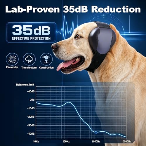 Dog Ear Muffs for Noise Protection - 35dB NRR Noise Cancelling Headphones for Dogs