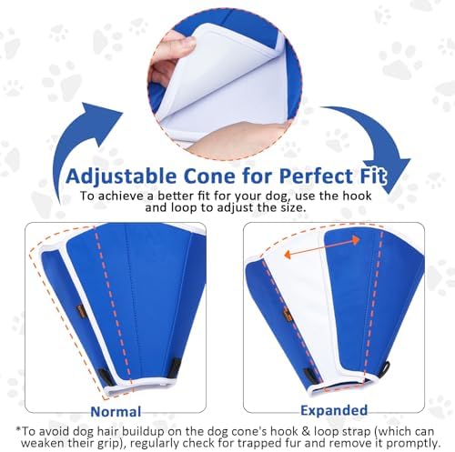 BARKLESS Soft Dog Cone for Small Dogs After Surgery, Fabric E Collar