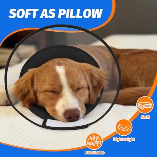 Dog Cone Collar with Soft Padding to Stop Licking, Elizabeth Recovery Collar After Surgery for Large Medium Small Dogs, Comfortable Pet Head Cone Alternative for Neutering Spay Injury(XL)