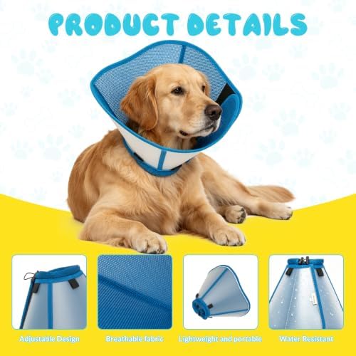 Dog Cone Collar After Surgery,Adjustable Soft Dog Cone