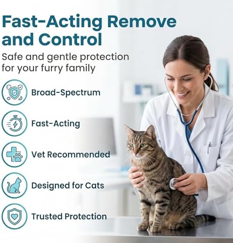 (praziquantel/pyrantel pamoate) Broad Spectrum Dewormer for Cat & Kitten, Tapeworms, Roundworms & Hookworms, 100g