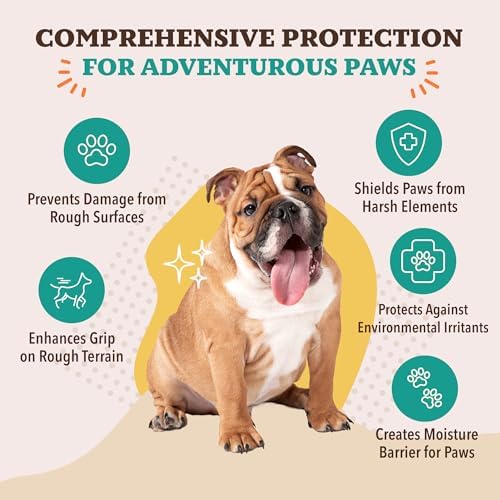 Natural Dog Company PawTection Dog Paw Balm, 4 Pack, Protects Paws from Hot Surfaces, Sand, Salt, & Snow, Organic, All Natural Ingredients (0.15 oz Travel Stick) X 4