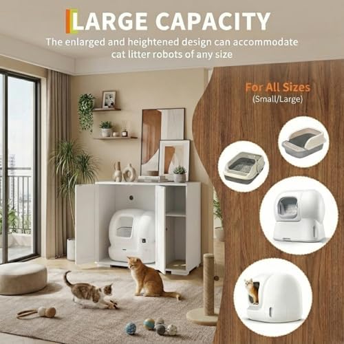 Garvee Cat Litter Box Enclosure, Large Cat House