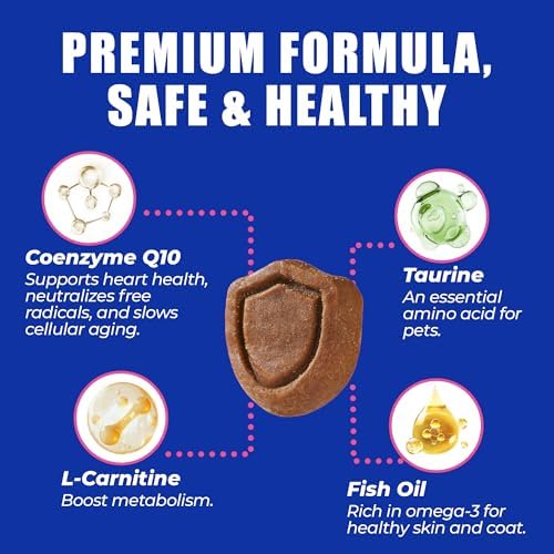 Just Try CoQ10 Heart Supplement Chews for Dogs, Taurine Chicken Flavor